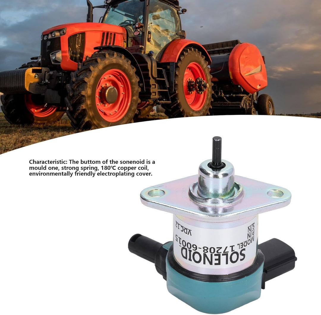 Kraftstoff-Abschaltmagnet, 17208-60015 17208-60010, 12V Eisen-Kraftstoff-Abschaltmagnet Ersatz für K