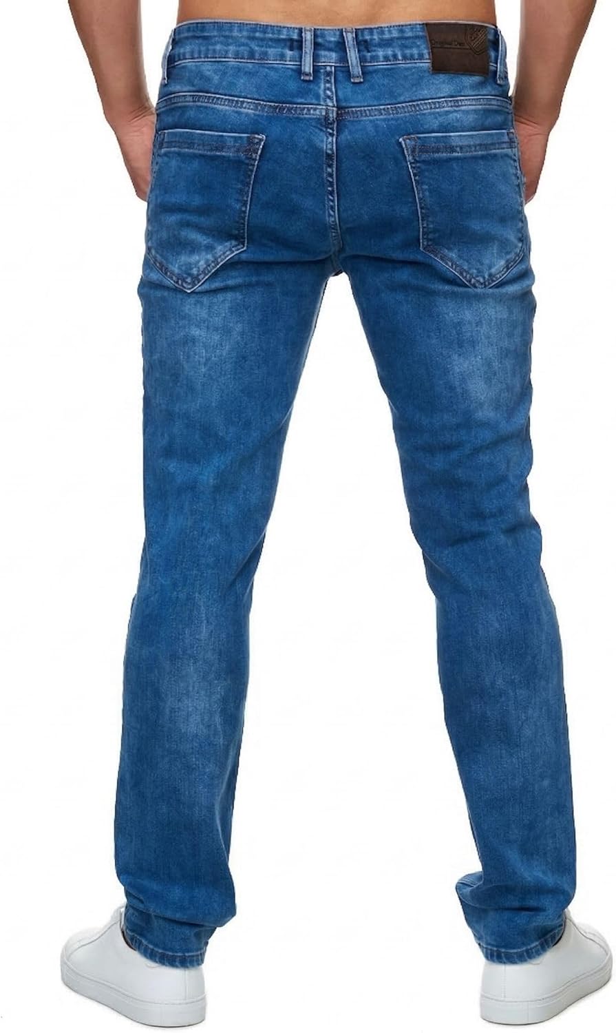 Tazzio Jeans Slim Fit Herren Jeanshose Stretch Designer Hose Denim 16533 29W / 30L Blau, 29W / 30L B