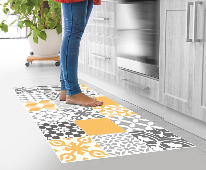 Viniliko Teppich, Vinyl, Gelb, 66 x 250 x 3 cm