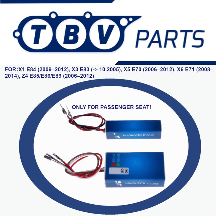 TBVPARTS Emulator Sensor Belegung Sitz SRS Emulator Bypass Simulator für E70 E71 E83 E84 E85 E86 E89