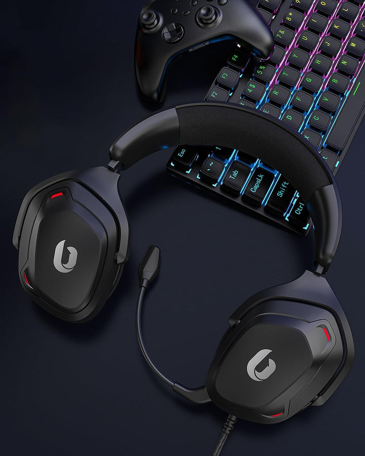 Gaming Headset für PS5 PS4 PC, Kabelgebundenes 3.5mm Gaming Headset Noise Cancelling mit Mikrofon fü