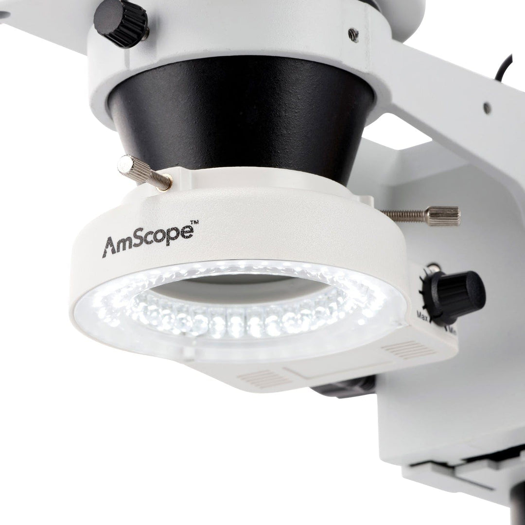 AmScope SM-4BZ-80S Inspektion des Zoom-Vergrösserungsschaltkreises Stereomikroskop mit 80 LED-Licht,