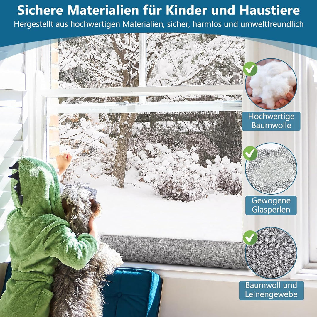 HooTown Zugluftstopper für türen, 92cm Schwerer Zugluftstopper tür Zugluftstopper Windstopper Türluf