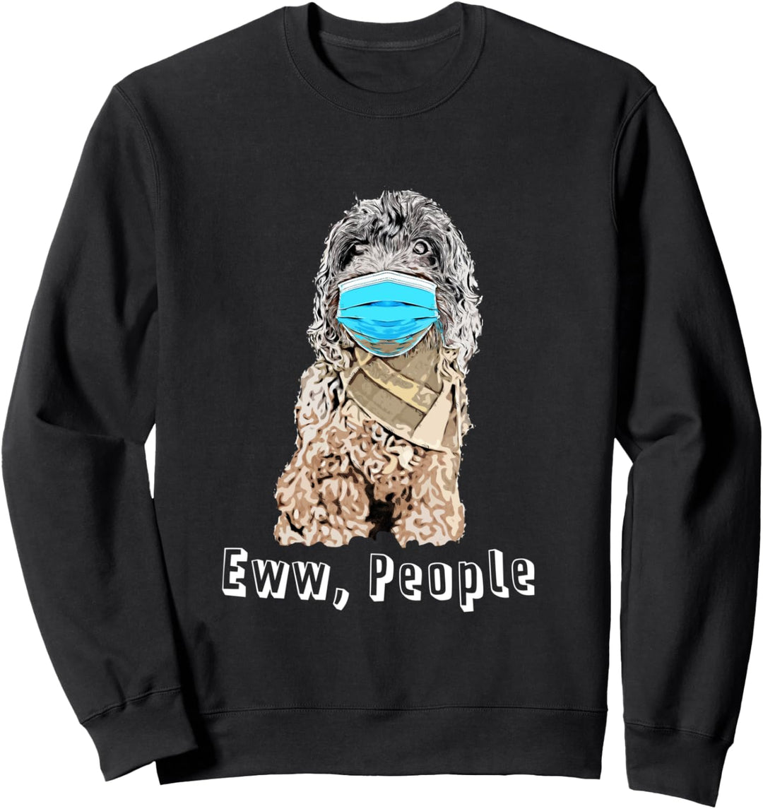 Dog Wearing a Face Mask Funny Cockapoo Lockdown Gift Sweatshirt
