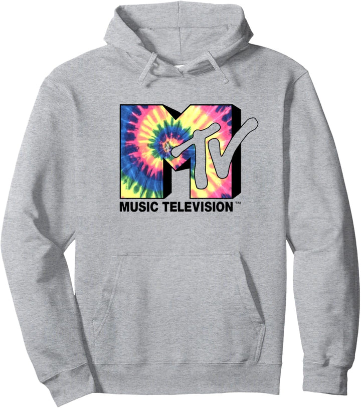 MTV Music Television Tie Dye Logo Pullover Hoodie