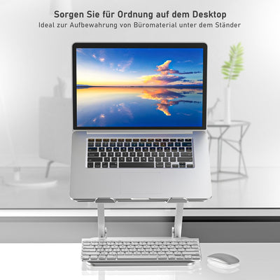 BoYata Laptopständer, Multi-Angle Laptop Ständer mit Heat-Vent, Verstellbarer Notebook Ständer Kompa