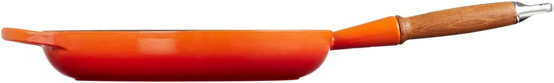 LE CREUSET Signature gusseiserne Bratpfanne mit Holzgriff 28 cm Ofenrot, 20258280900422 Ofenrot 28 c