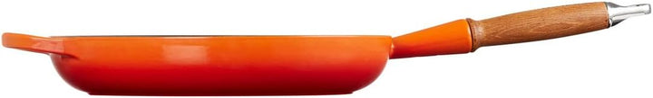 LE CREUSET Signature gusseiserne Bratpfanne mit Holzgriff 28 cm Ofenrot, 20258280900422 Ofenrot 28 c