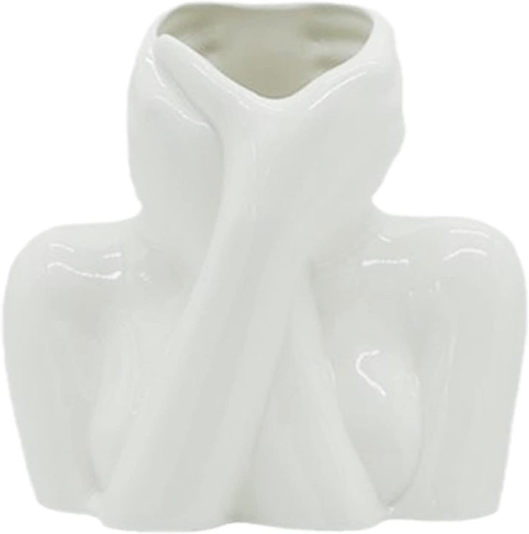 Yundxi Keramik Gesicht Vase Blumenvase Minimalistischen Stil Keramikvasen für Home Office Dekor Hand
