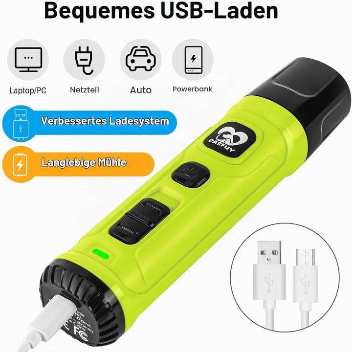 Casfuy Krallenschleifer für Hunde mit 2 LED-Leuchten – 2 Geschwindigkeiten, leiser, leistungsstarker