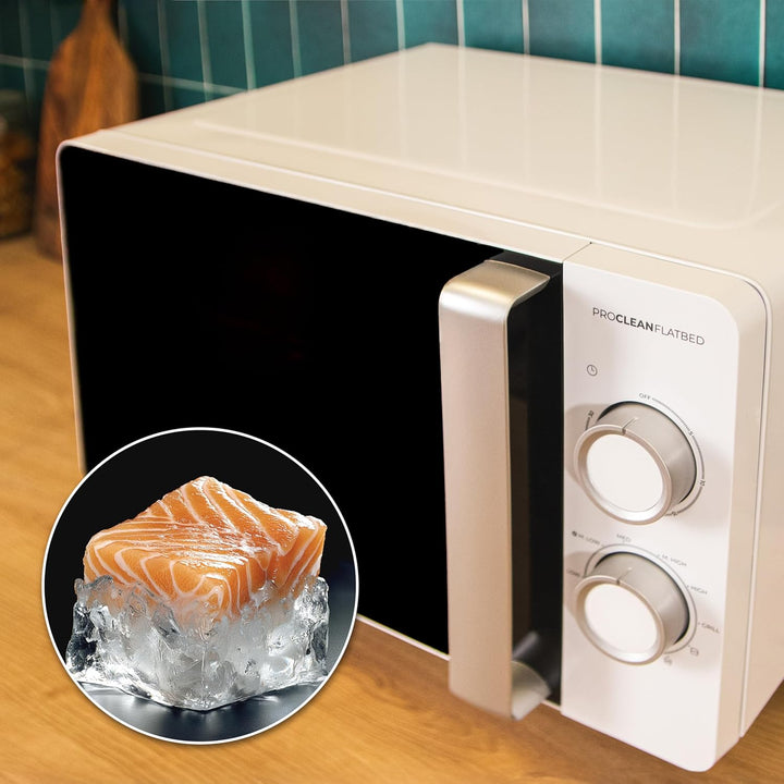 Cecotec Mikrowelle mit Grill Proclean 3110 Flatbed Mikrowelle, Kapazität 20 l, 700 W, 6 verstellbare