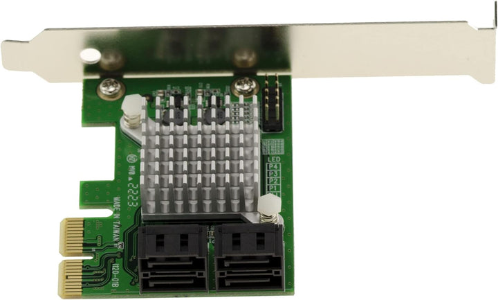 KALEA-INFORMATIQUE PCI Express PCIe x2-Karte mit 4 SATA-Ports. Chipsatz Marvell 88SE9230 Hardware RA