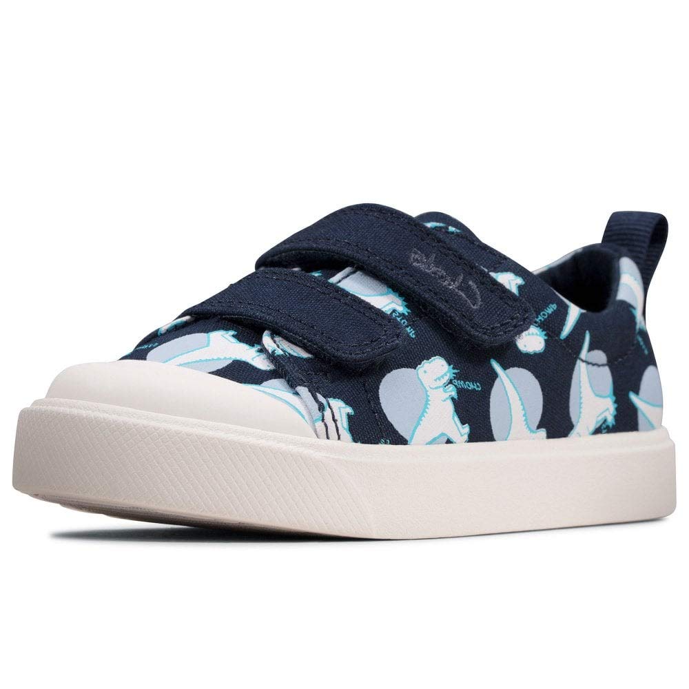 Clarks Mädchen City Bright T Sneaker Niedrig 20 EU Blau, 20 EU Blau