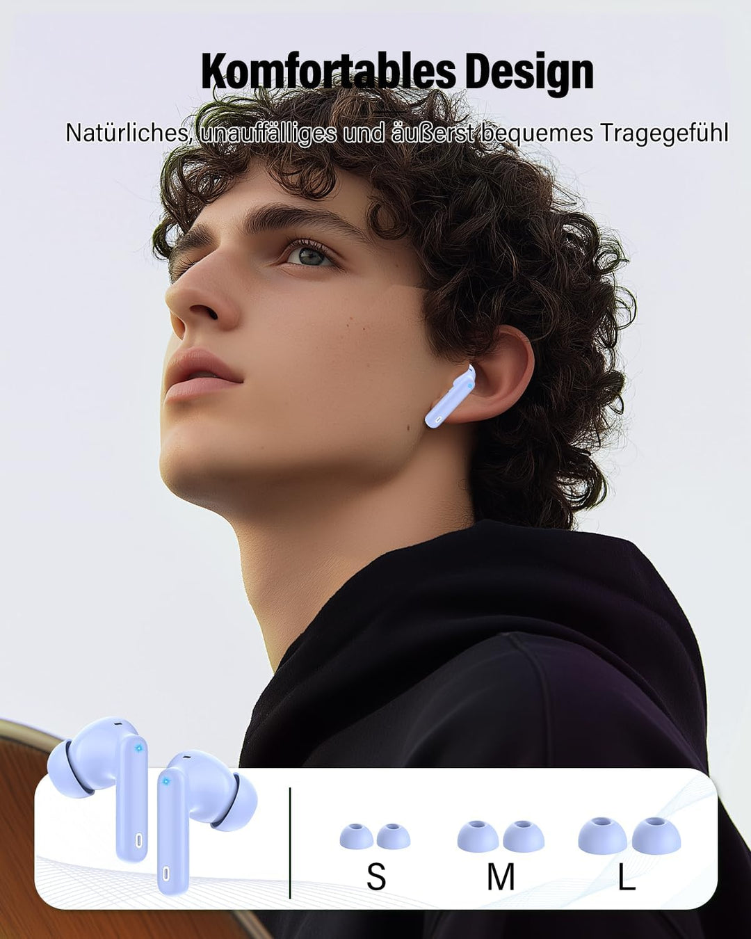 Btootos Bluetooth Kopfhörer, Kopfhörer Kabellos Bluetooth 5.4 mit App Sport In Ear Kopfhörer, Wirele