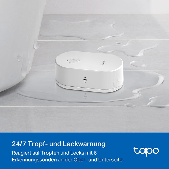 Tapo TP-Link T300 Smarter Wasserleck-Sensor, Hub erforderlich, eingebaute 90Db einstellbare Sirene,