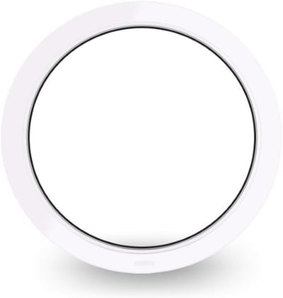 Rundfenster – Bullauge – Festverglasung (FiB) - Durchmesser: 90cm – weiss - 60 mm Profil – 2-Fach-Ve