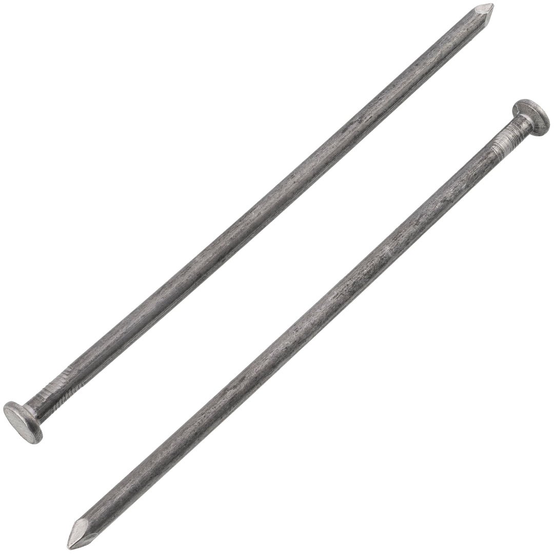 AERZETIX - C70866 - Set mit 50 Flachkopfnägeln Ø6x180 mm - Kopfdurchmesser Ø12 mm - aus stahl - silb