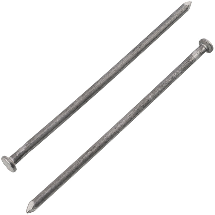 AERZETIX - C70866 - Set mit 50 Flachkopfnägeln Ø6x180 mm - Kopfdurchmesser Ø12 mm - aus stahl - silb