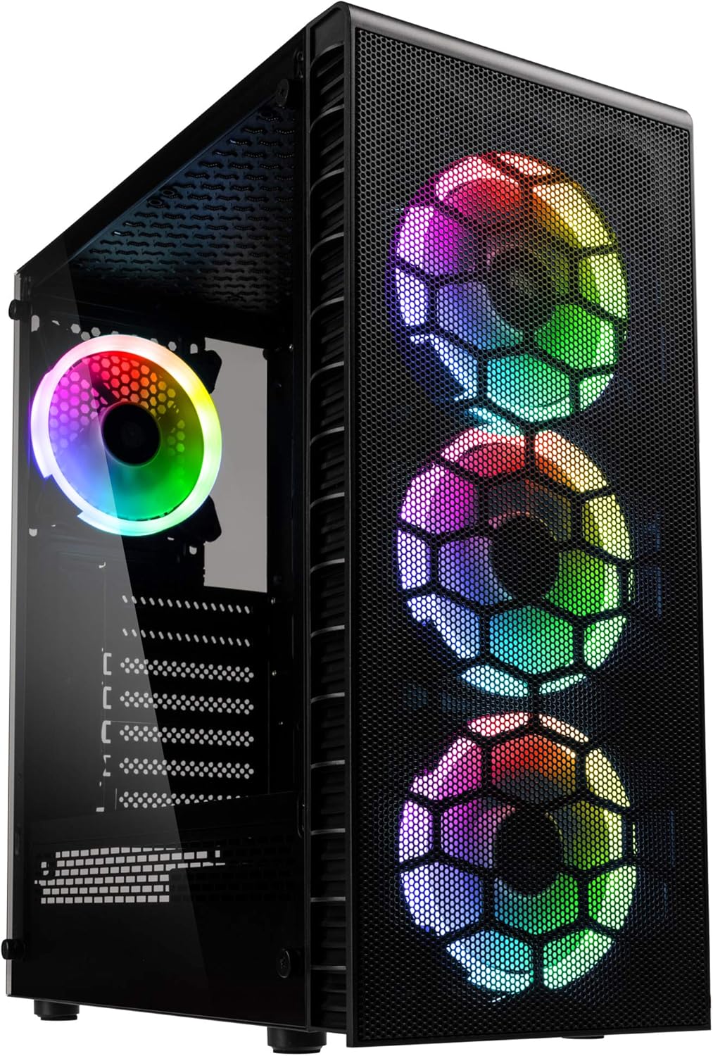 KOLINK Observatory Lite Mesh Midi Tower PC Gehäuse ATX RGB PC-Gehäuse, Gaming PC Case, Tempered Glas