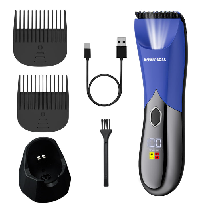 BarberBoss Kabelloser Körper- & Intimschneider Herren, Intimrasierer Männer, Elektrisches Grooming T