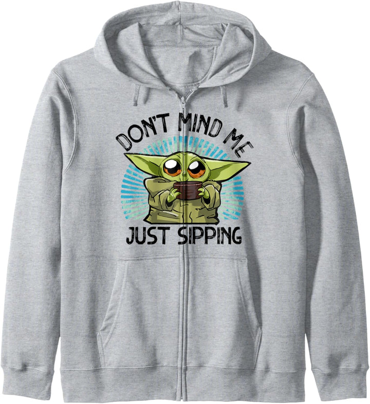 Star Wars The Mandalorian The Child Just Sipping Portrait Kapuzenjacke