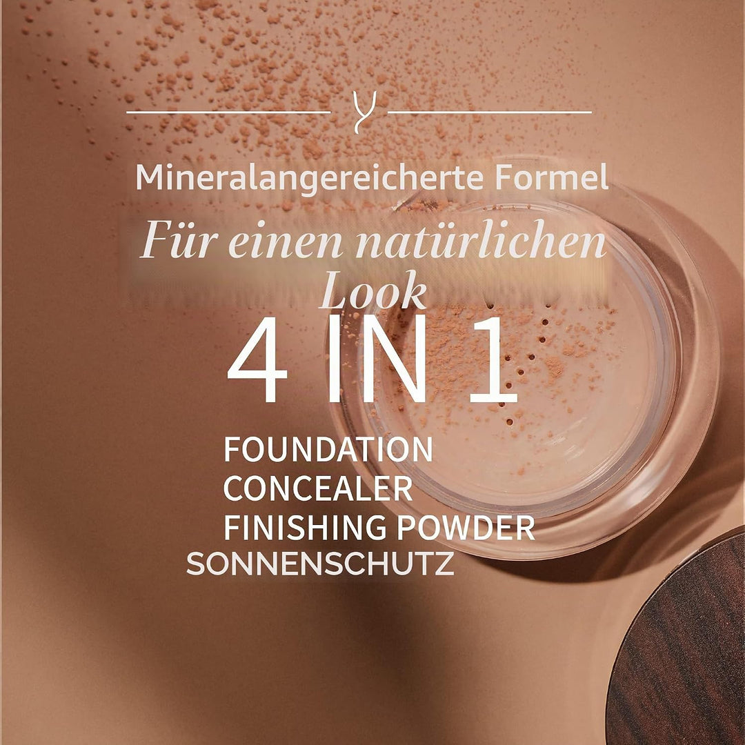 Veganes Mineralpuder – Fixierendes Make-up-Pulver, 4-in-1, multifunktional, vollständige Abdeckung,