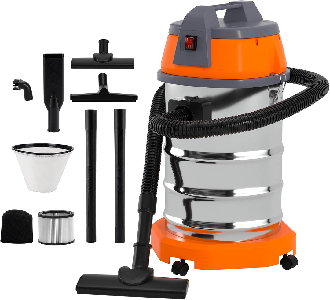 Für Haushalt 3200W Nass- und Trockenstaubsauger, 35L Edelstahlbehälter, HEPA-Filter, 23kPa Saugkraft