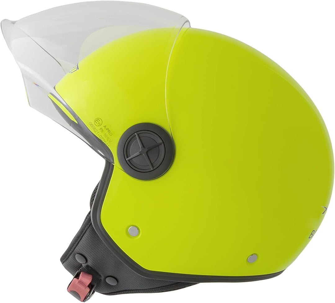 Motorradhelm Motorrad Roller Offenes Jet Scooter Helm Viser ECE 22 BACKLINE 61-62 cm (XL) Flou, 61-6
