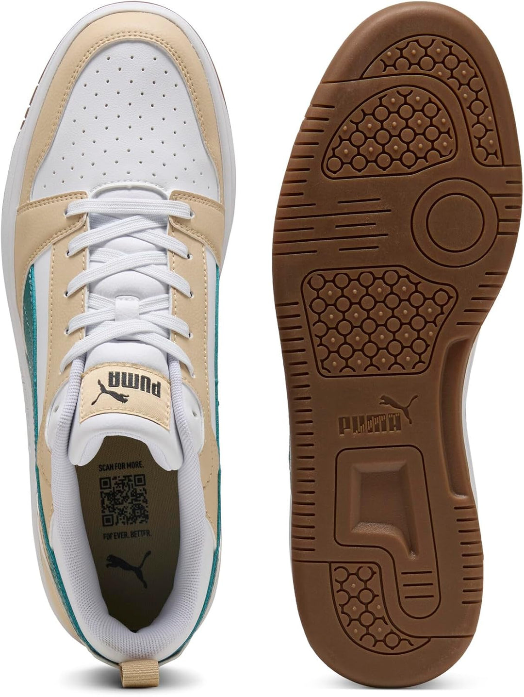 PUMA Unisex DivecatBadeschuhe 36 EU Toasted Almond Emerald Ice White Beige Green, 36 EU Toasted Almo