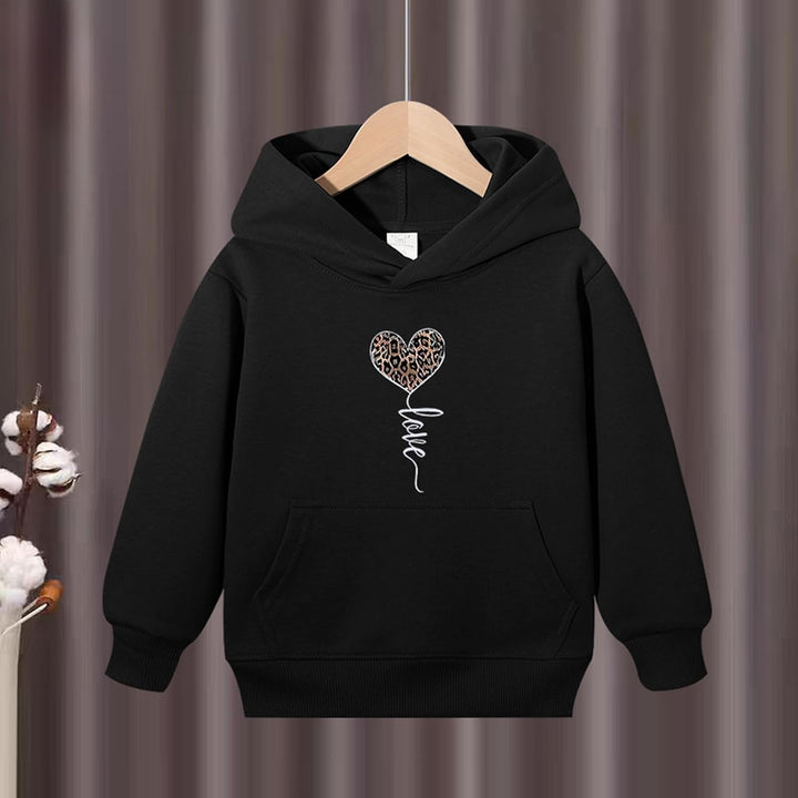 Hoodie Mädchen Kapuzenpullover Leopard Drucke Sweatshirt mit Kapuzen Casual Baumwolle Pullover Langa