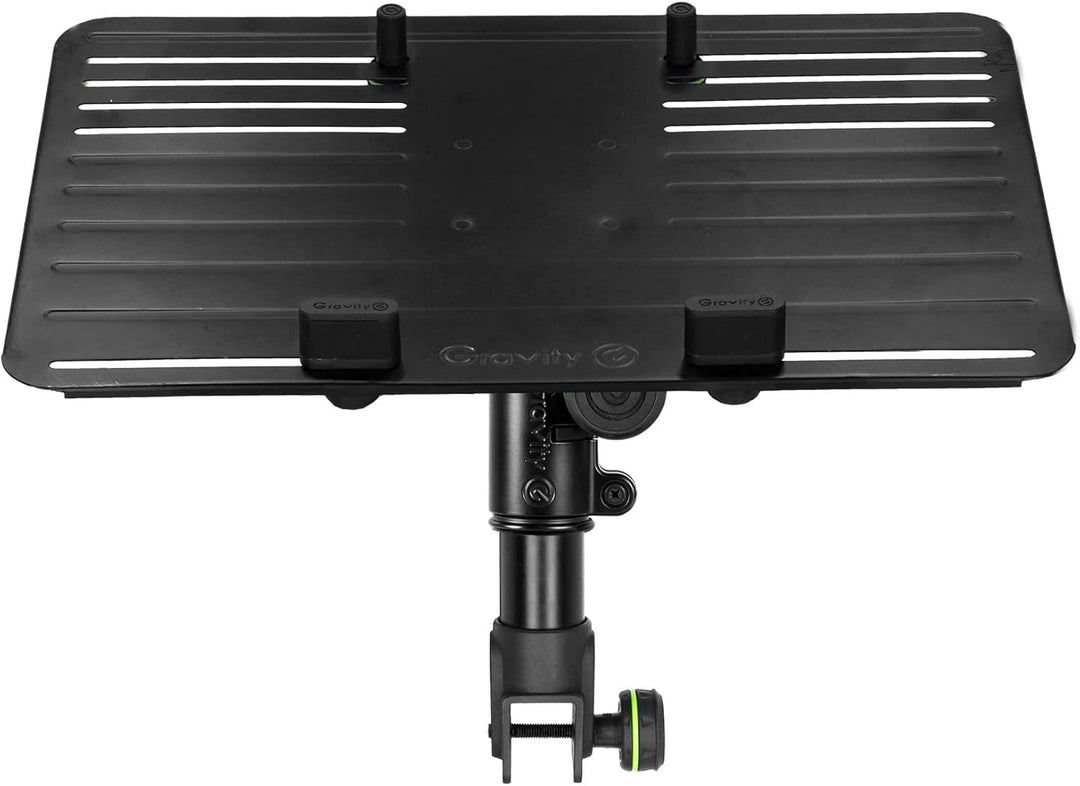 Gravity FT 01 LT T B - Flexible Laptop Ablage für DJ Tisch, stufenlos höhenverstellbar, schwarz