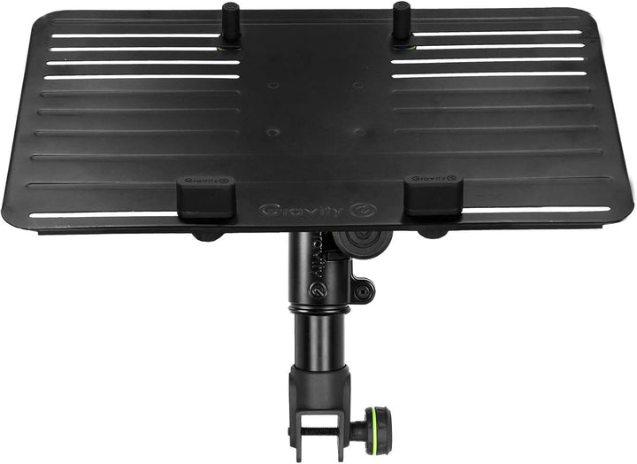 Gravity FT 01 LT T B - Flexible Laptop Ablage für DJ Tisch, stufenlos höhenverstellbar, schwarz