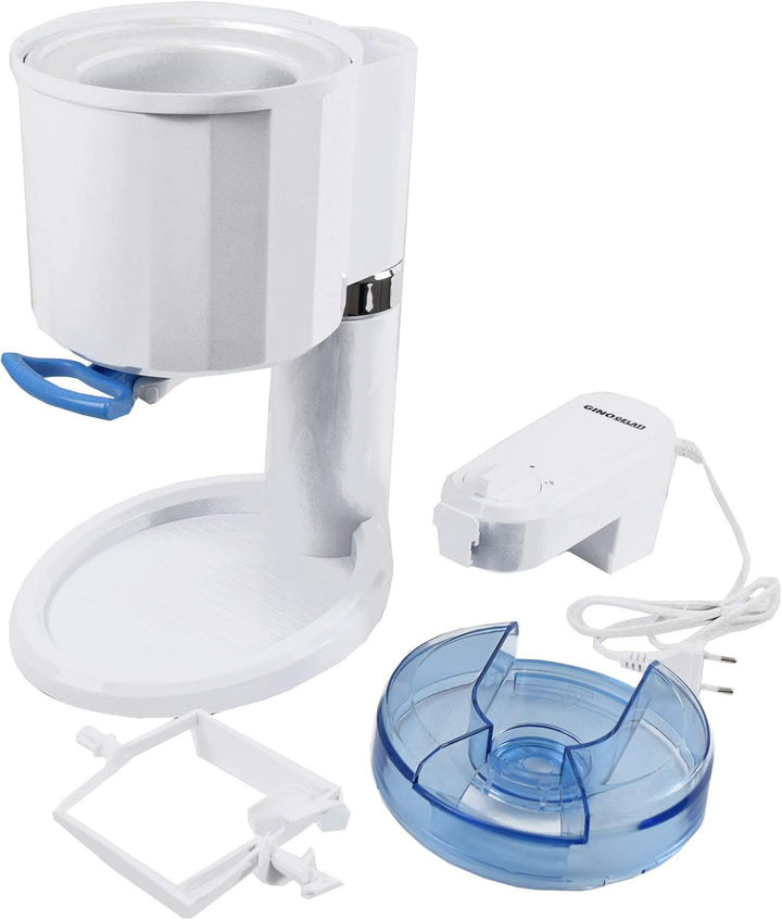 Gino Gelati GG-45W-Blue Creamy 4in1 Softeismaschine, Eismaschine, Frozen Yogurt-Milchshake Maschine,