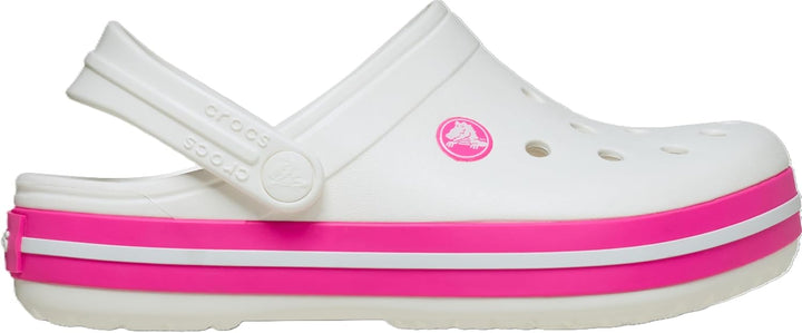 Crocs Unisex Kinder Crocband K Clog 22/23 EU White Pink Crush, 22/23 EU White Pink Crush