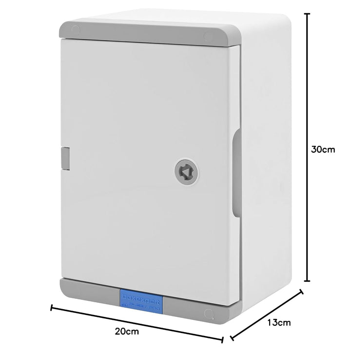BOXEXPERT® Schaltschrank aussen absolut wasserdicht bis 1m Tiefe [ABS Kunststoff IP67 Gehäuse] grau