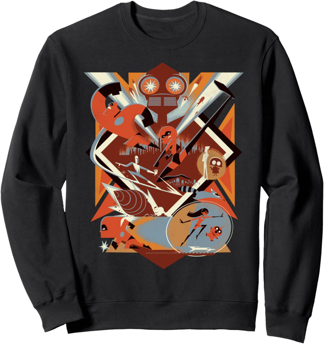 Disney Pixar Incredibles 2 Action Shot Group Poster Sweatshirt