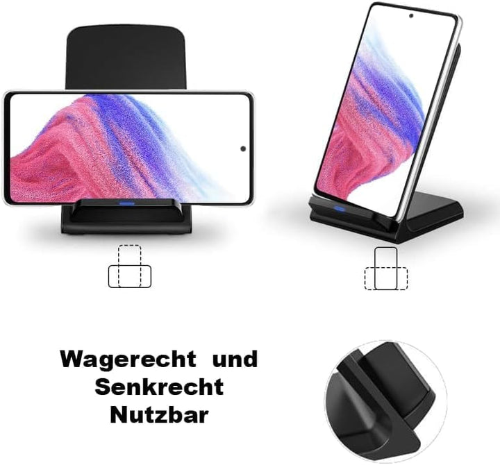 Induktiv Ladestation passend für Samsung Galaxy S25 S24 S23 S22 S22+ S21 FE Plus Ultra 5G S20+ A56 A
