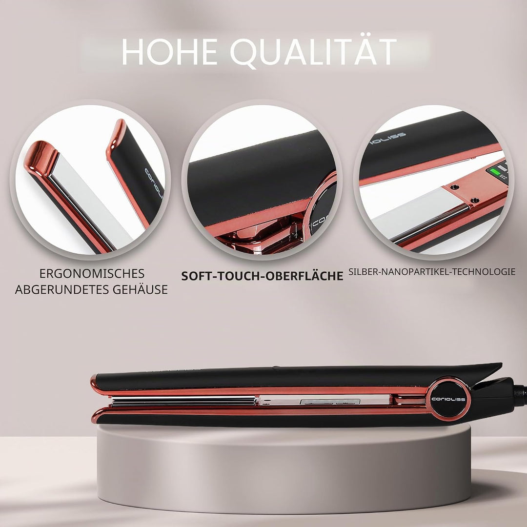 Corioliss C1 | Haarglätter für Frauen | Titanplatten und Curling für feines Haar | Professionelles E