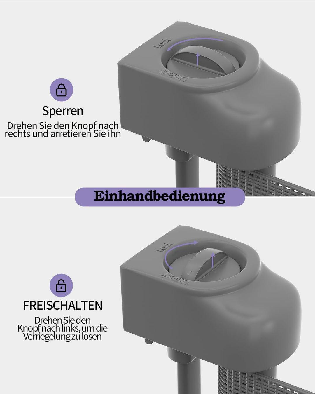 Treppenschutzgitter für Babys, 86 cm hoch, ausziehbar bis 180 cm breit, Kinderschutzgitter für Türen