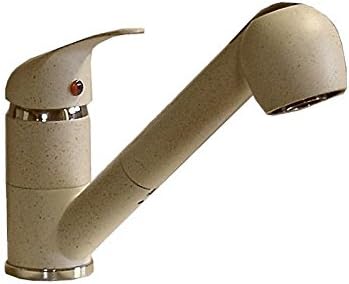 Küchenarmatur, Spültisch, Armatur, Wasserhahn mit Brause, Granit Beige