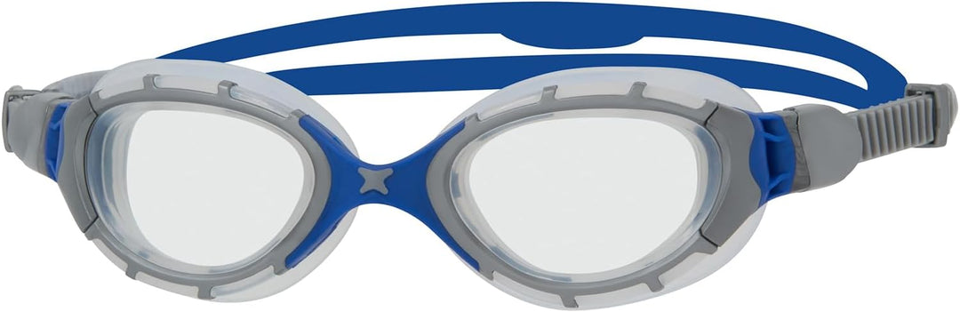 Zoggs Unisex Predator Flex Swimming Goggles (pack of 1) S Grey / Blue / Clear, S Grey / Blue / Clear