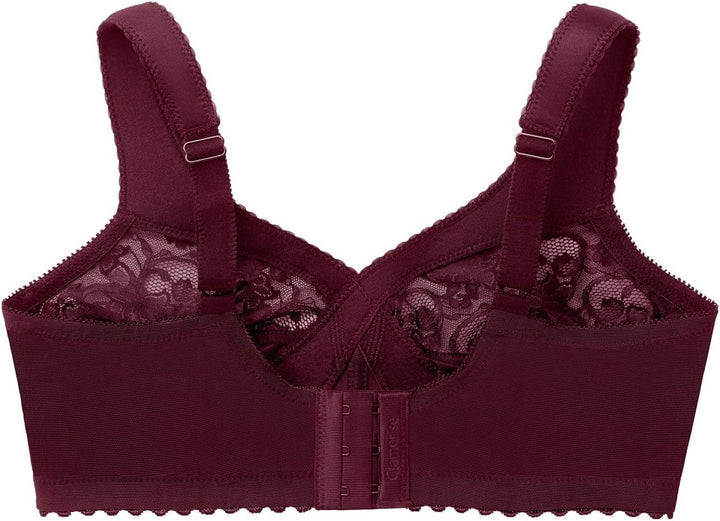 Glamorise Damen Bügelloser MagicLift-Stütz-BH für grosse Grössen Nr. 1000 80B Bordeaux, 80B Bordeaux