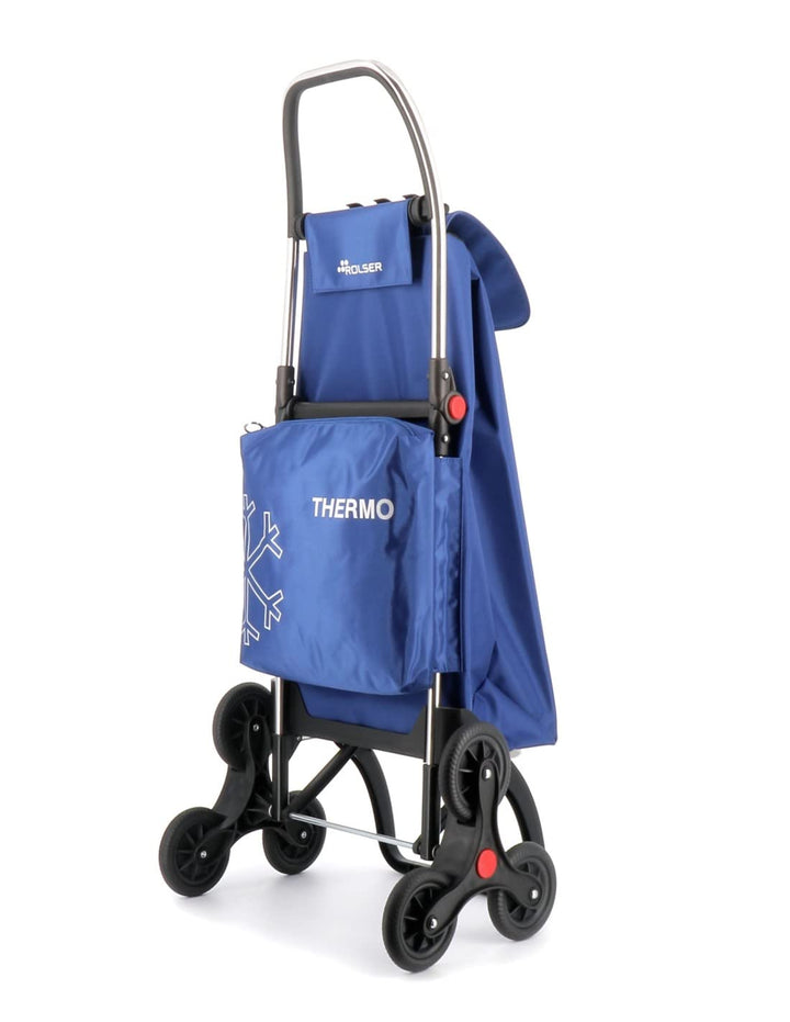 Klappbarer Einkaufstrolley Rolser I-Max Thermo Zen 6 Räder Treppensteiger - Blau, Blau