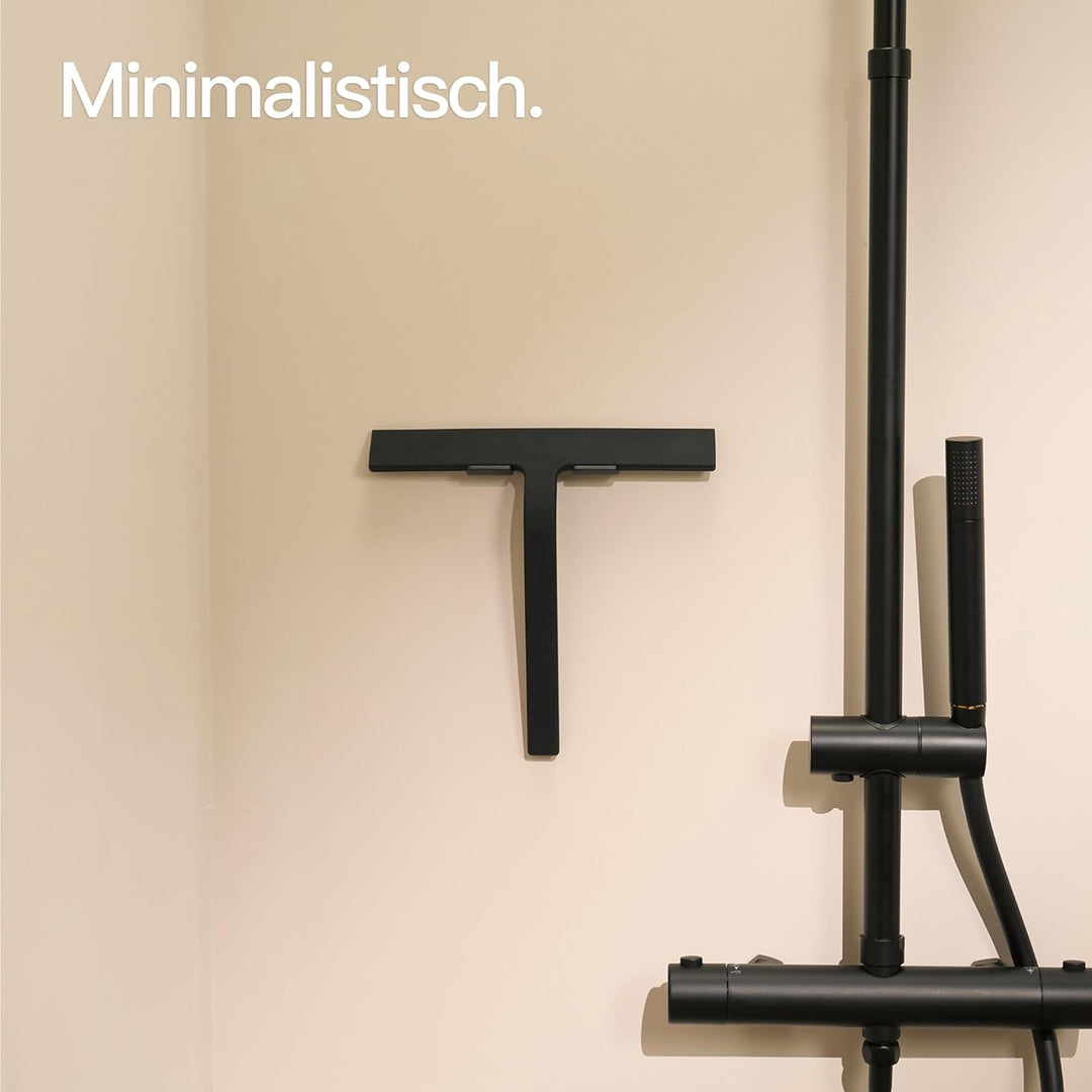 Designfabrik Hamburg Duschabzieher | Silikon Abzieher Dusche | Fensterabzieher Halterung ohne Bohren