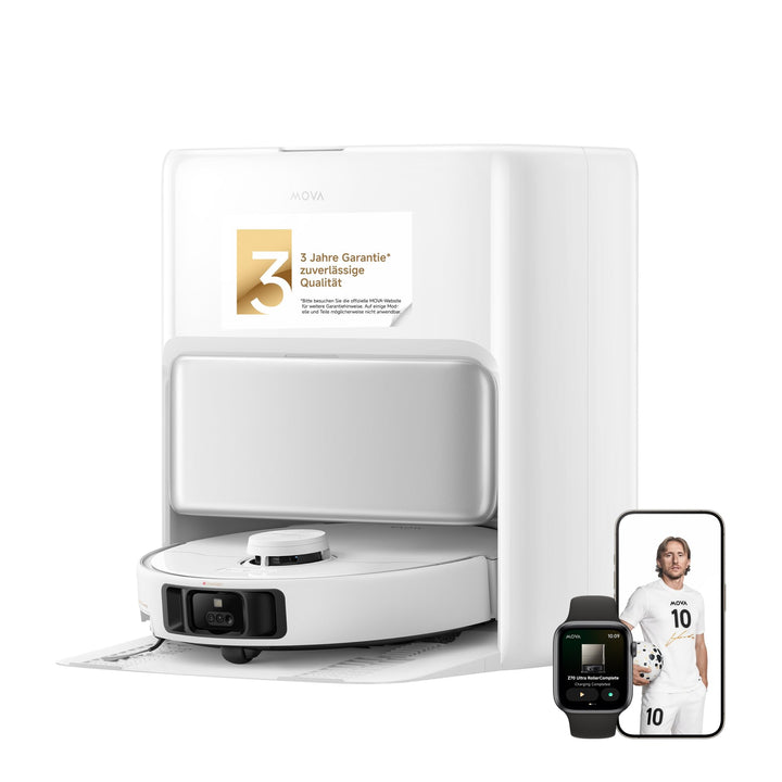 Mova P50 Pro Ultra Staubsaugerroboter mit Mopp, 19.000 Pa, 75℃ Selbstreinigender Heisswasser-Mopp mi