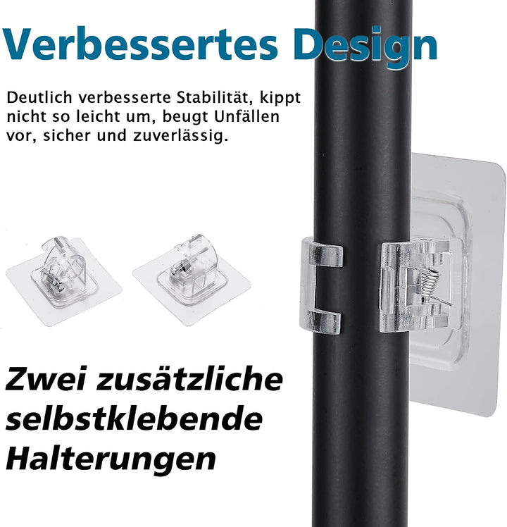 Duschablage ohne Bohren Edelstahl Teleskop Duschregal Duschgel Halterung Eckregal Bad mit 4 Körben,