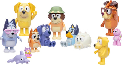 BlueY-Superfan-Spielset; 12 Figuren (5–6,3 cm) Bingo mit flehendem Gesichtsausdruck; Chattermax; Wel