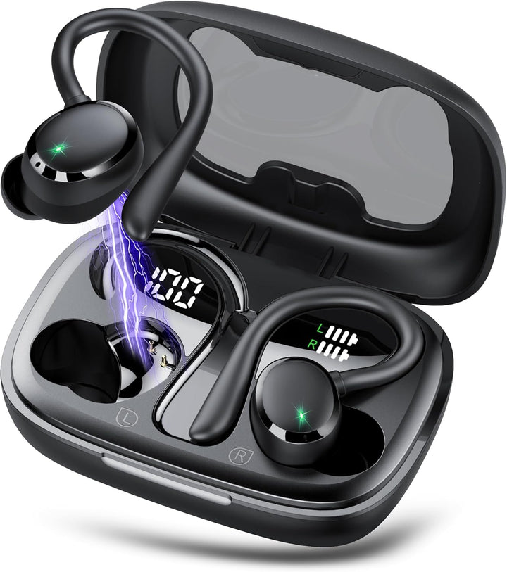 Bluetooth Kopfhörer Sport, Kopfhörer Kabellos Bluetooth 5.3 mit HD Mic, In Ear Kopfhörer mit 4 ENC K