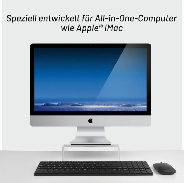 Desq Acryl Monitorständer Höhe 7 cm Dutch Design, 1539, transparent Standard, Standard