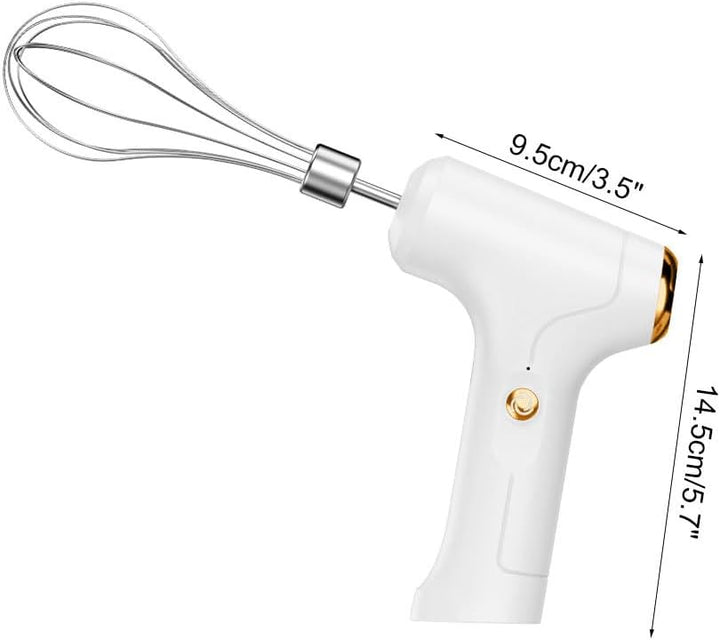 Kabellose Handmixer, 30W Elektrischer Handrührgerät mit Edelstahl-Schneebesen, 3 Geschwindigkeit, Wi